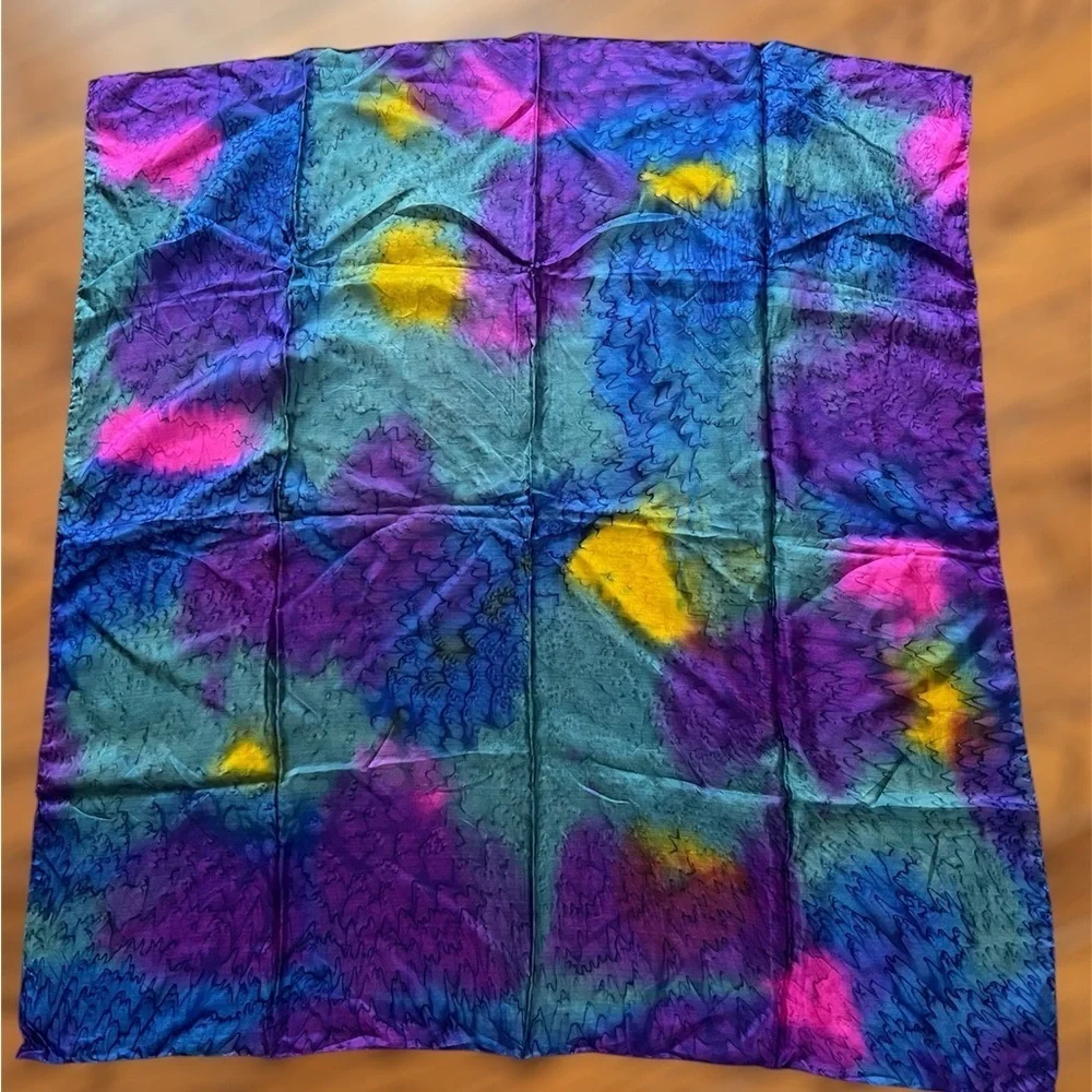Hand Painted Silk Scarves Set of 3 - Picture 1 of 8